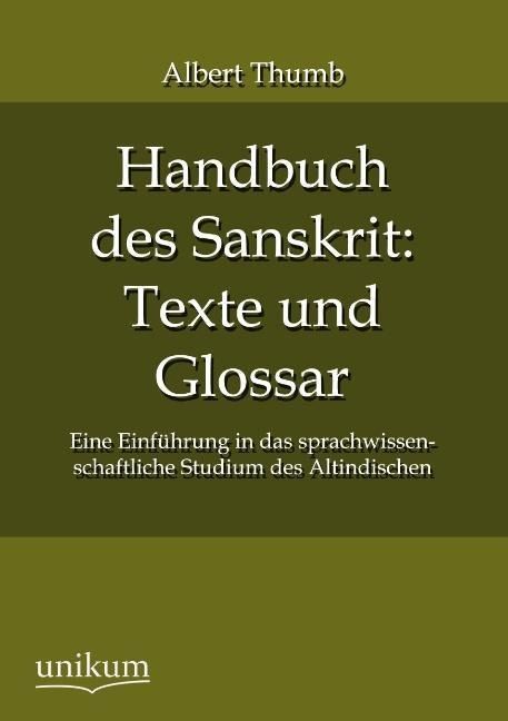 Produktbild: Thumb, A: Handbuch des Sanskrit: Texte und Glossar