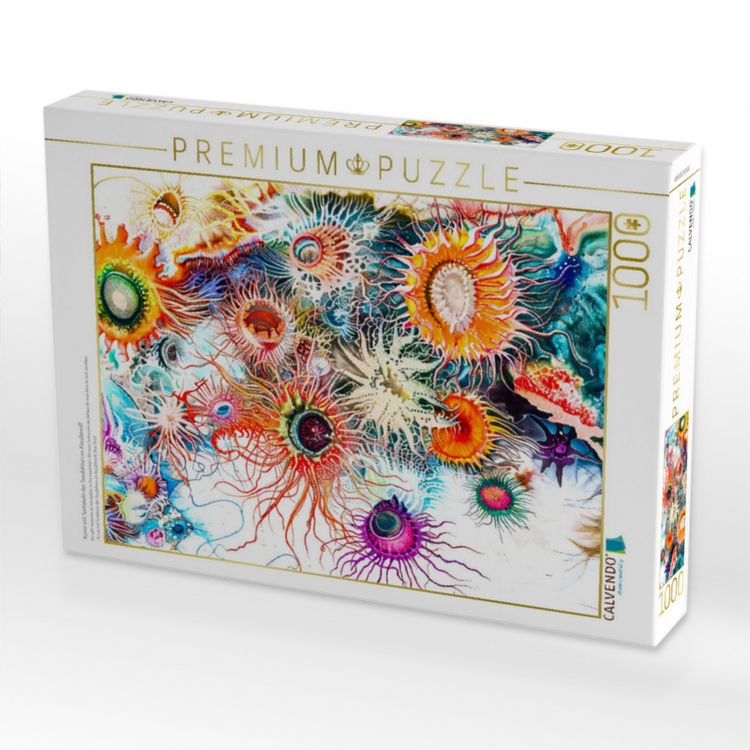 Produktbild: CALVENDO Puzzle Kunst mit Tentakeln der Seedahlien im Korallenriff | 1000 Teile Lege-Gr&ouml;&szlig;e 64x48cm Foto-Puzzle f&uuml;r gl&uuml;ckliche Stunden