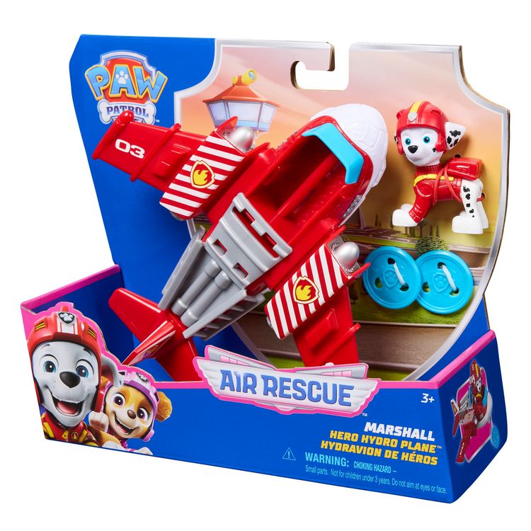 Produktbild: PAW Patrol Air Rescue - Marshalls Feuerwehrflugzeug mit Geschoss-Abwurf und Marshall Spielfigur (Basis Fahrzeug)&nbsp;
