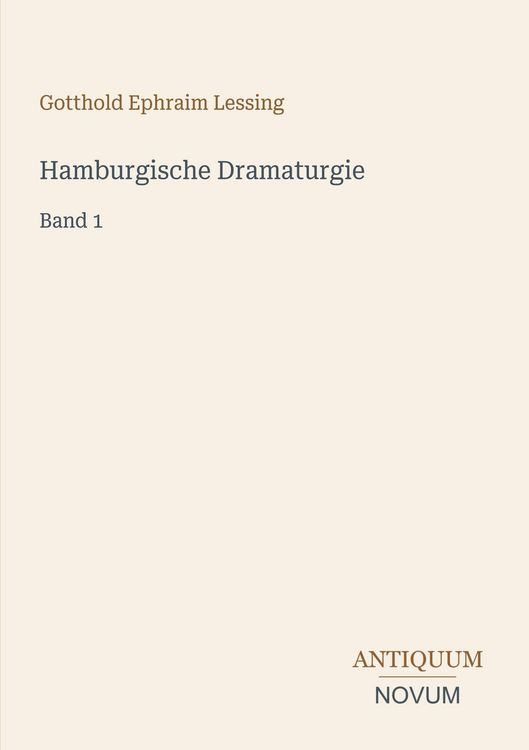 Produktbild: Hamburgische Dramaturgie