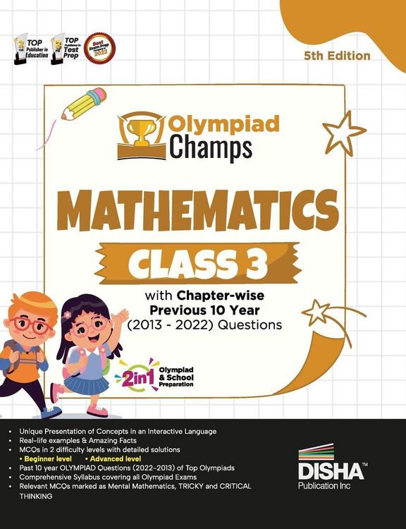 Produktbild: Olympiad Champs Mathematics Class 3 with Chapter-wise Previous 10 Year (2013 - 2022) Questions 5th Edition Complete Prep Guide with Theory, PYQs, Pa