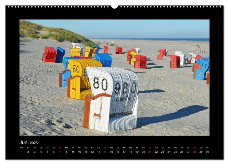 Produktbild: Juist &ndash; Insel im Wattenmeer (Wandkalender 2026 DIN A2 quer), CALVENDO Monatskalender