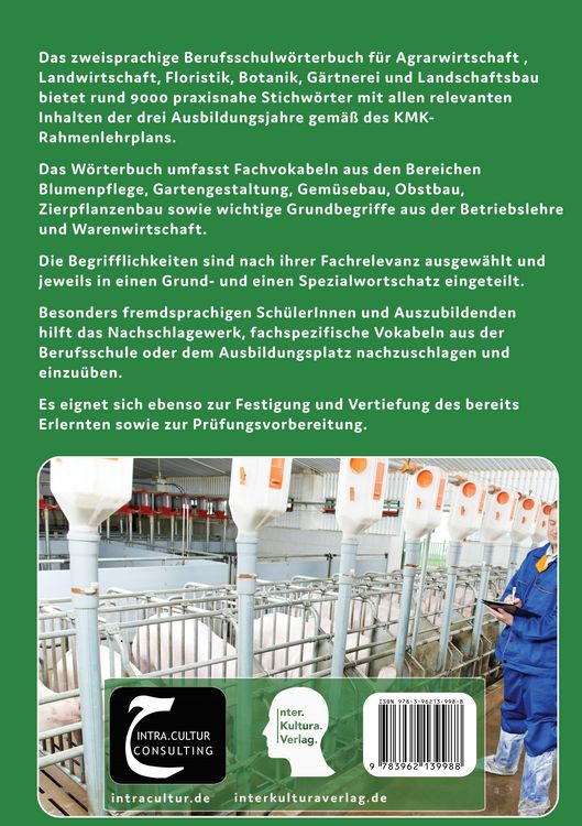 Produktbild: Berufsschulw&ouml;rterbuch f&uuml;r Agrar- und Landwirtschaft