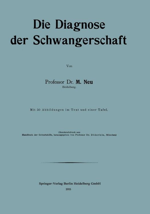 Produktbild: Die Diagnose der Schwangerschaft