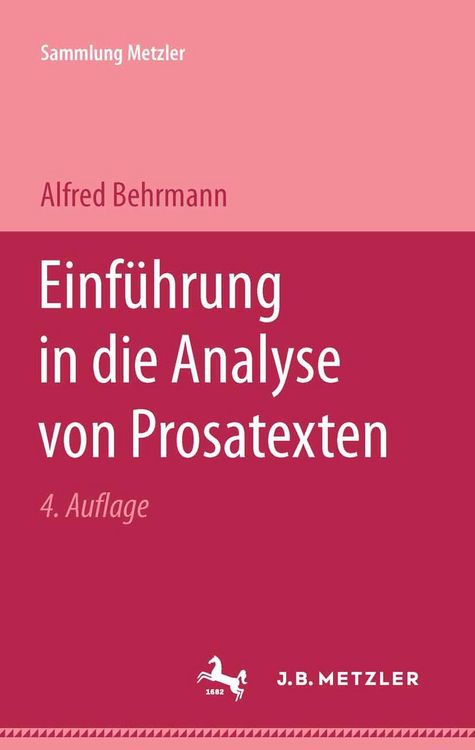 Produktbild: Einf&uuml;hrung in die Analyse von Prosatexten