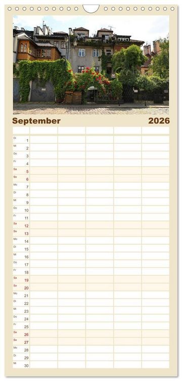 Produktbild: Familienplaner 2026 - Besucht doch mal Krakau mit 5 Spalten (Wandkalender, 21 x 45 cm) CALVENDO