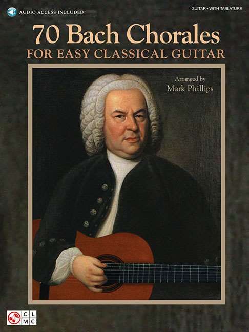 Produktbild: 70 Bach Chorales for Easy Classical Guitar Book/Online Audio