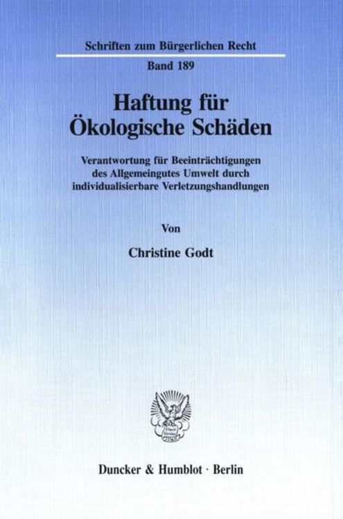 Produktbild: Haftung f&uuml;r &Ouml;kologische Sch&auml;den.