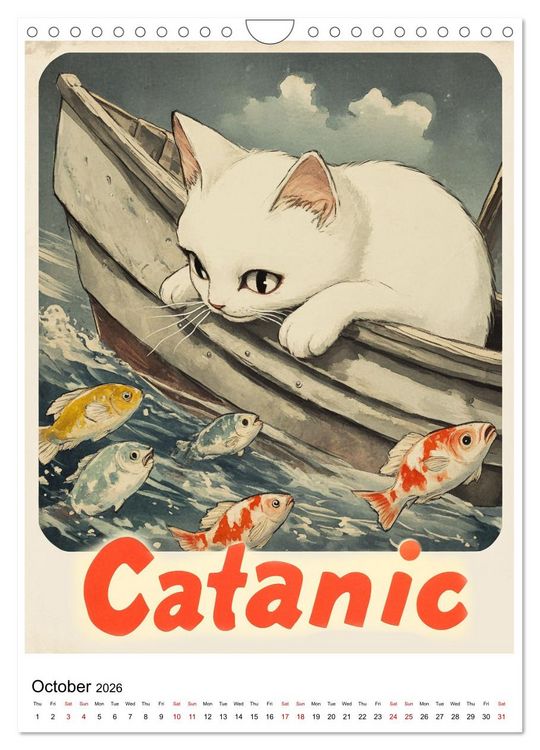 Produktbild: If Movies where full of Cats (Wall Calendar 2026 DIN A4 portrait), CALVENDO 12 Month Wall Calendar