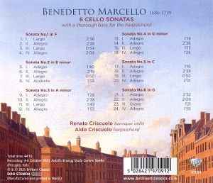 Produktbild: Marcello: 6 Cello Sonatas