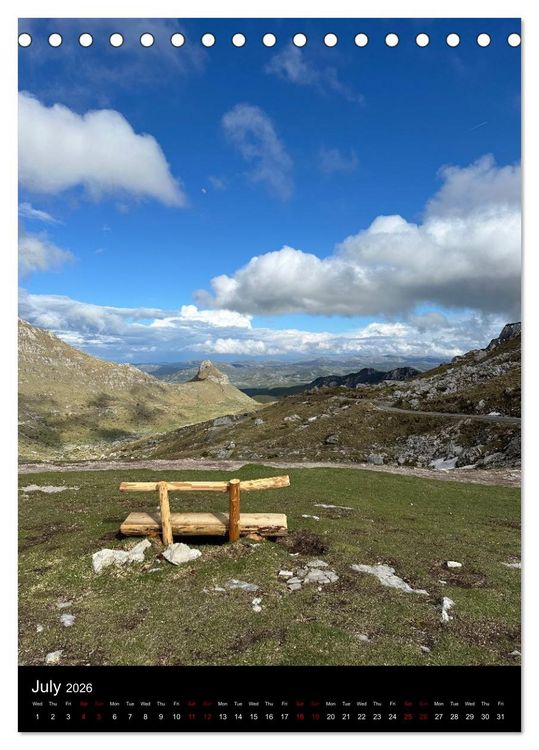 Produktbild: Durmitor &mdash; Majestic Peaks of Montenegro (Desk Calendar 2026 DIN A5 portrait), CALVENDO 12 Month DeskCalendar