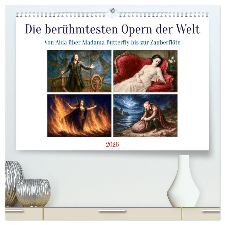 Produktbild: Die ber&uuml;hmtesten Opern der Welt (hochwertiger Premium Wandkalender 2026 DIN A2 quer), Kunstdruck in Hochglanz