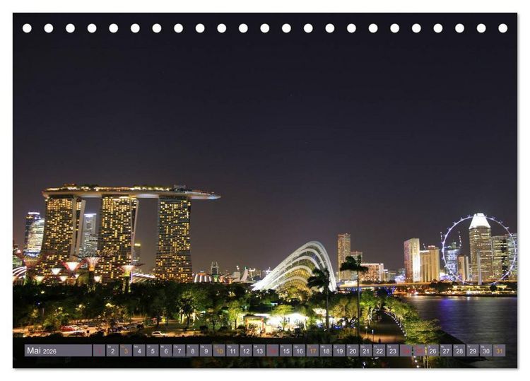 Produktbild: Singapur. Stadt der Superlative (Tischkalender 2026 DIN A5 quer), CALVENDO Monatskalender