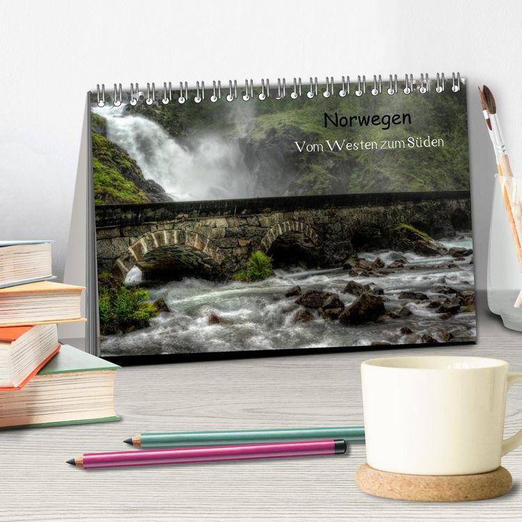 Produktbild: Norwegen - Vom Westen zum S&uuml;den (Tischkalender 2026 DIN A5 quer), CALVENDO Monatskalender