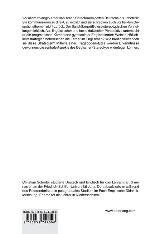 Produktbild: Positive und negative H&ouml;flichkeit in der Interimssprache