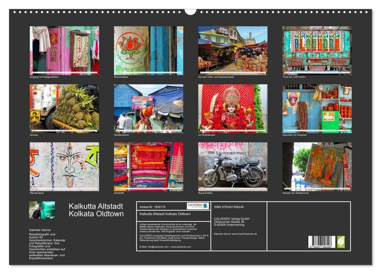 Produktbild: Kalkutta Altstadt Kolkata Oldtown (Wandkalender 2026 DIN A2 quer), CALVENDO Monatskalender