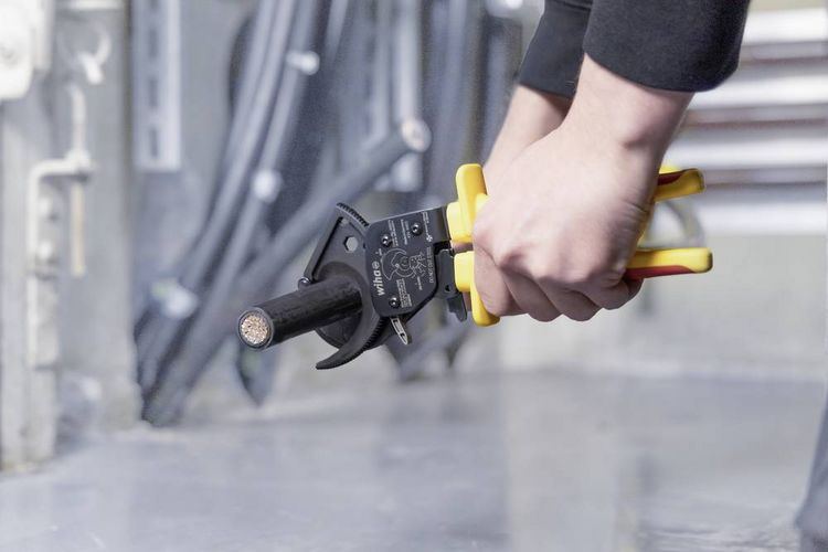 Produktbild: Wiha 46674 Kabelschneider Geeignet f&uuml;r (Abisoliertechnik) Alu- und Kupferkabel, ein- und mehrdr&auml;htig 34 mm 300 mm&sup2;