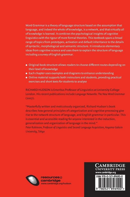 Produktbild: An Introduction to Word Grammar