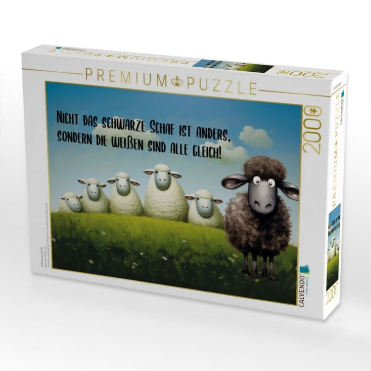 Produktbild: CALVENDO Puzzle Schwarzes Schaf | 2000 Teile Lege-Gr&ouml;&szlig;e 90x67cm Foto-Puzzle f&uuml;r gl&uuml;ckliche Stunden