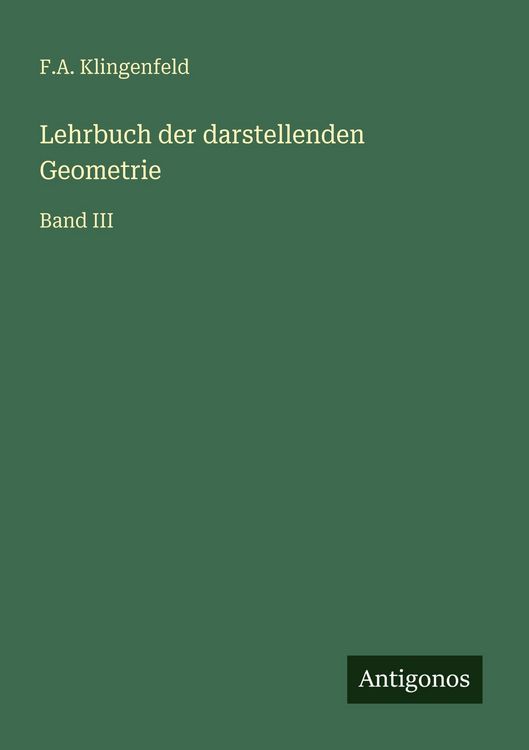 Produktbild: Lehrbuch der darstellenden Geometrie