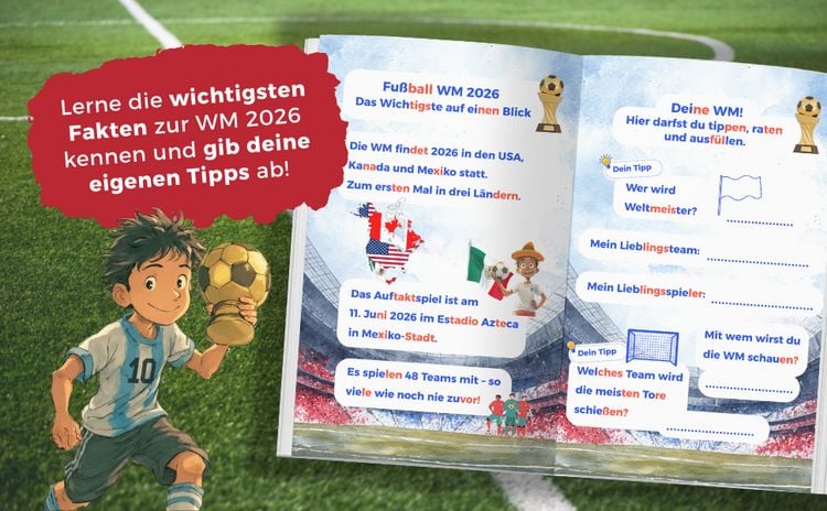 Produktbild: Fu&szlig;ball WM 2026 Buch f&uuml;r Erstleser Jungen in der 1. Klasse -
