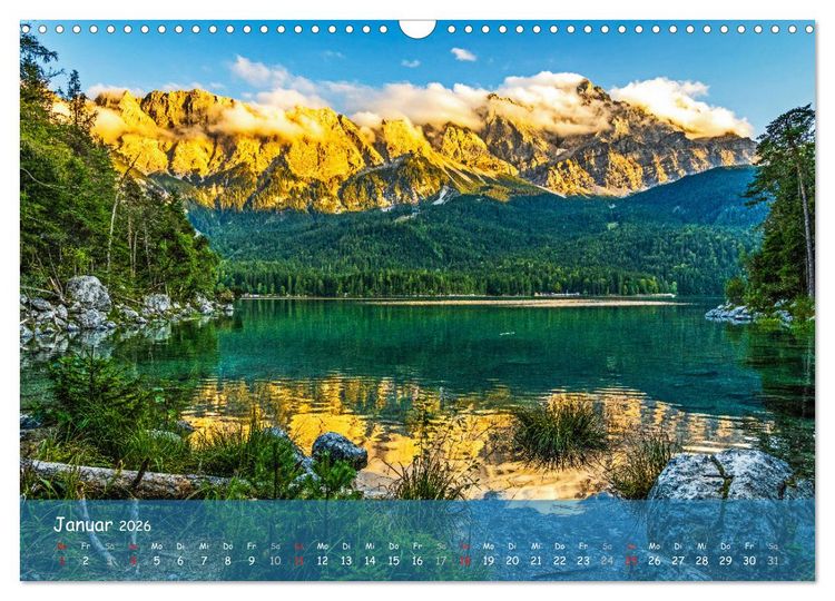 Produktbild: Naturparadies Zugspitzarena (Wandkalender 2026 DIN A3 quer), CALVENDO Monatskalender
