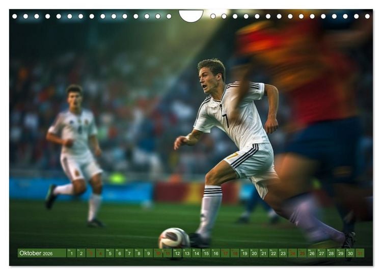 Produktbild: Fu&szlig;ball - Dynamik am Ball (Wandkalender 2026 DIN A4 quer), CALVENDO Monatskalender