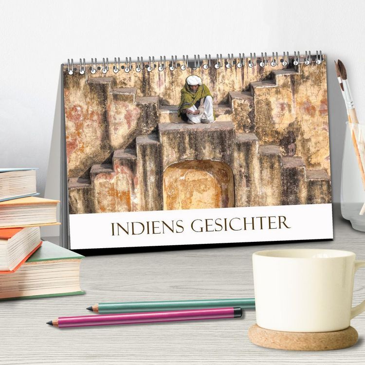 Produktbild: Indiens Gesichter (Tischkalender 2026 DIN A5 quer), CALVENDO Monatskalender