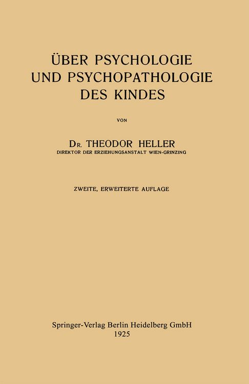 Produktbild: &Uuml;ber Psychologie und Psychopathologie des Kindes