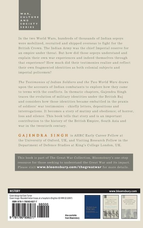 Produktbild: The Testimonies of Indian Soldiers and the Two World Wars