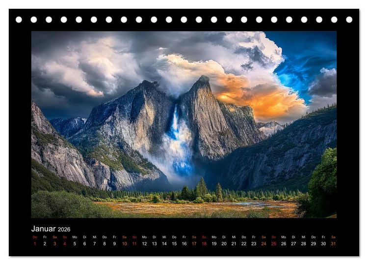 Produktbild: Nationalparks der USA - wilde Sch&ouml;nheiten (Tischkalender 2026 DIN A5 quer), CALVENDO Monatskalender