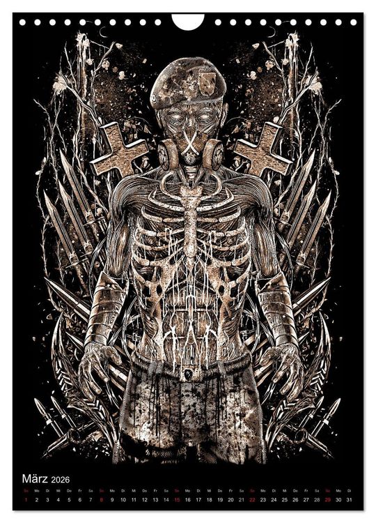Produktbild: BLOODBOY/WAR ILLUSTRATION (Wandkalender 2026 DIN A4 hoch), CALVENDO Monatskalender