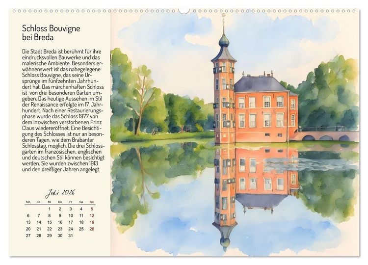 Produktbild: Romantische Reise durch die Niederlande (hochwertiger Premium Wandkalender 2026 DIN A2 quer), Kunstdruck in Hochglanz