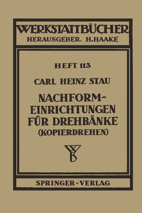 Produktbild: Nachformeinrichtungen f&uuml;r Drehb&auml;nke (Kopierdrehen)