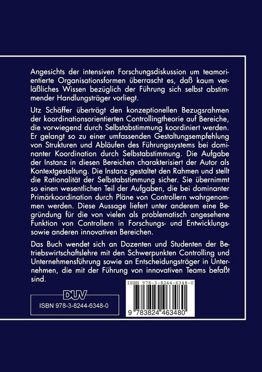 Produktbild: Controlling f&uuml;r selbstabstimmende Gruppen?