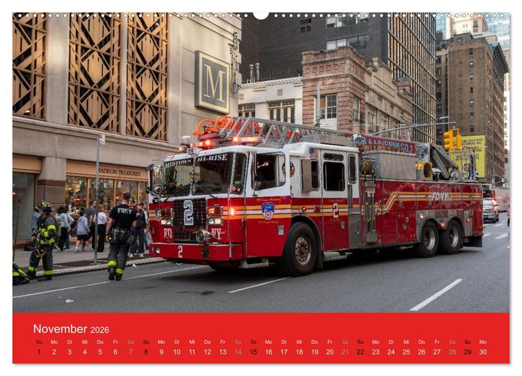 Produktbild: Feuerwehr New York - Heart of the City (hochwertiger Premium Wandkalender 2026 DIN A2 quer), Kunstdruck in Hochglanz