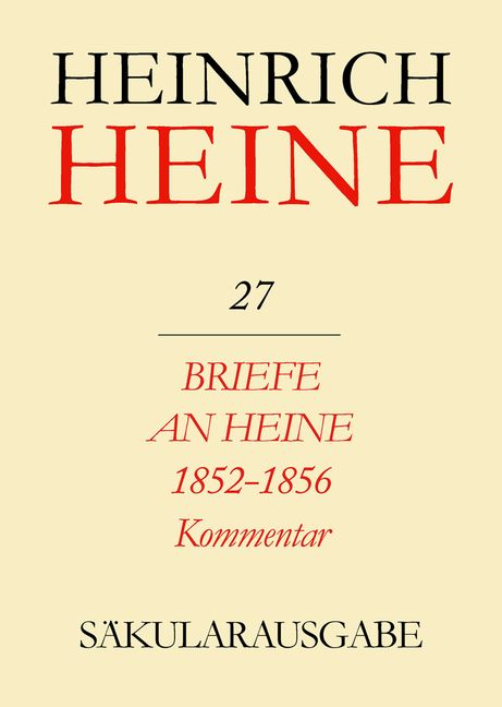 Produktbild: Briefe an Heine 1852-1856, Kommentar