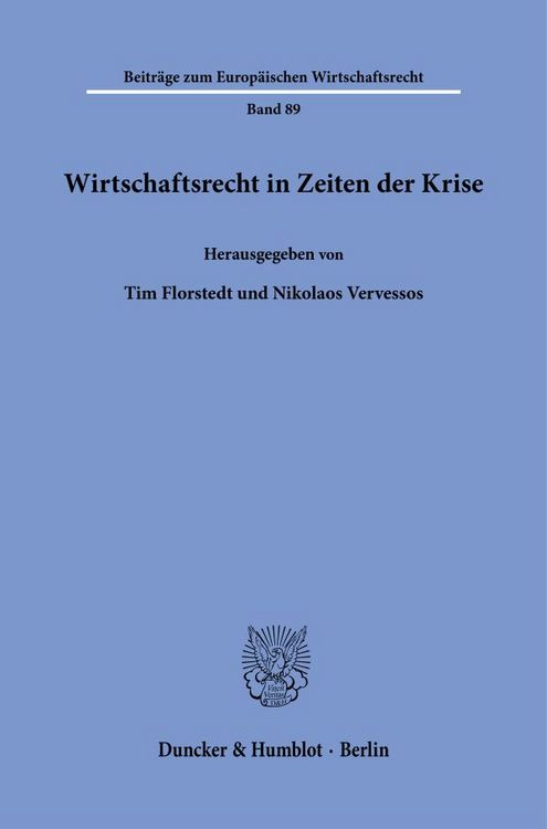 Produktbild: Wirtschaftsrecht in Zeiten der Krise