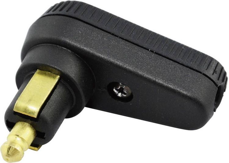 Produktbild: BAAS DIN-Winkelstecker BA12 Belastbarkeit Strom max.=8 A Passend f&uuml;r (Details) Normsteckdosen Stecker 6 - 24 V/DC