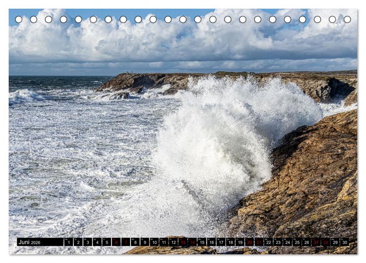 Produktbild: C&ocirc;te Sauvage - Die wilde K&uuml;ste der Bretagne (Tischkalender 2026 DIN A5 quer), CALVENDO Monatskalender