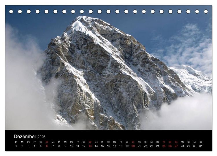 Produktbild: Majest&auml;tische Bergwelten - Der Everest Trek (Tischkalender 2026 DIN A5 quer), CALVENDO Monatskalender