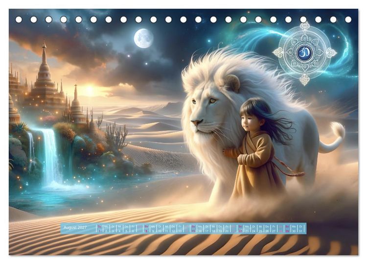 Produktbild: Traumwelt der Krafttiere (Tischkalender 2027 DIN A5 quer), CALVENDO Monatskalender