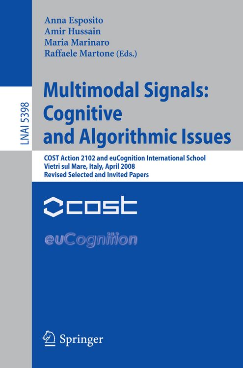 Produktbild: Multimodal Signals: Cognitive and Algorithmic Issues