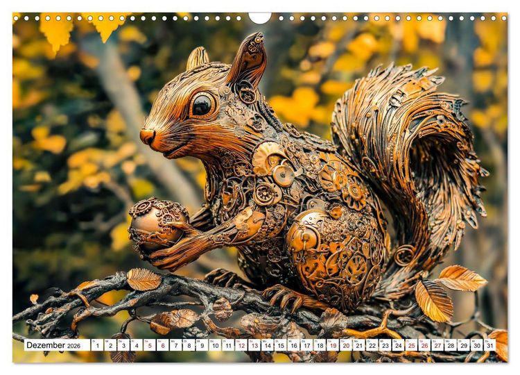 Produktbild: Gartentiere aus Metall - Upcycling-Dekoideen f&uuml;r kreative G&auml;rten (Wandkalender 2026 DIN A3 quer), CALVENDO Monatskalender