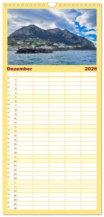 Produktbild: Familienplaner 2026 - Faszinierendes Capri mit 5 Spalten (Wandkalender, 21 x 45 cm) CALVENDO