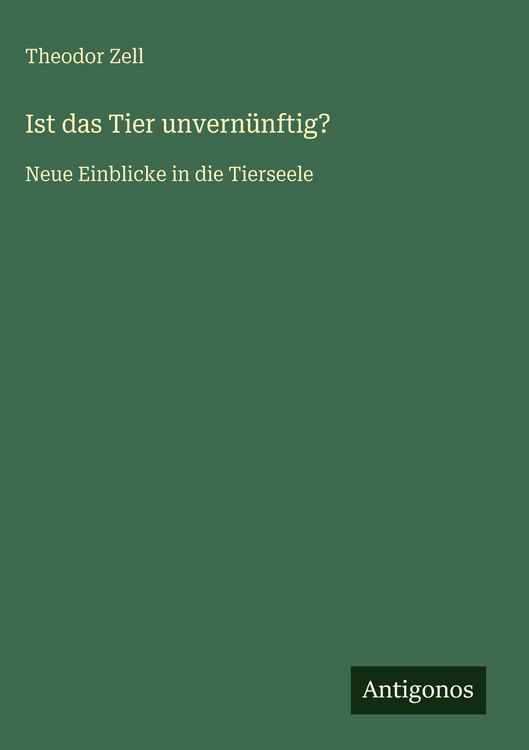 Produktbild: Ist das Tier unvern&uuml;nftig?