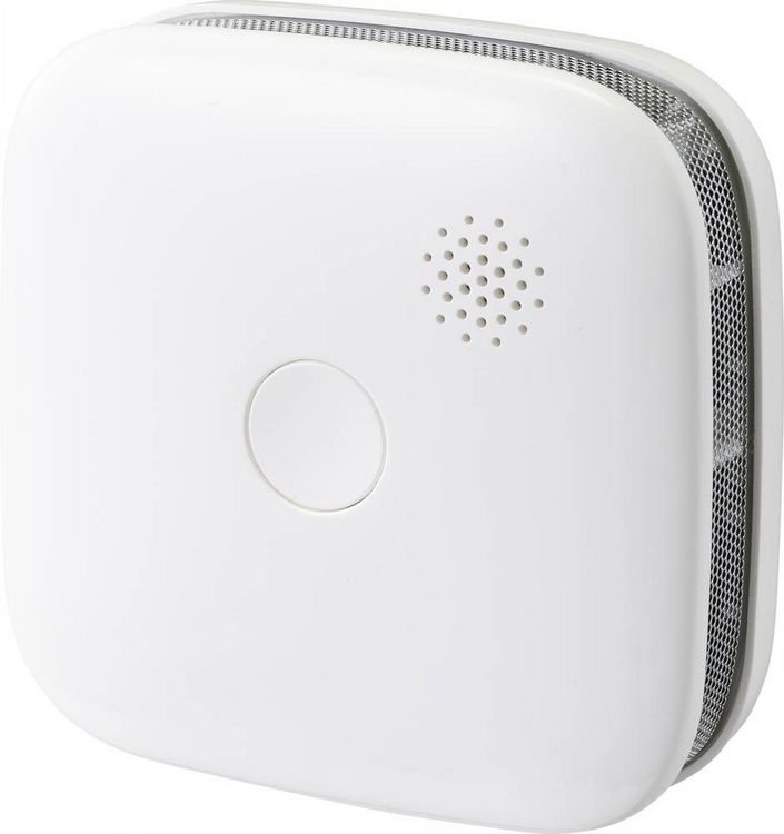 Produktbild: Sygonix SY-5040174 Funk-Rauchwarnmelder inkl. 5 Jahres-Batterie, vernetzbar batteriebetrieben (B x H x T) 76 x 76 x 29 mm