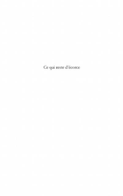 Produktbild: Ce qui reste d'ecorce