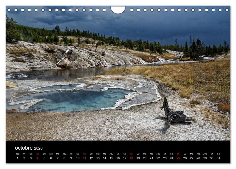 Produktbild: Yellowstone Un grand parc am&eacute;ricain (Calendrier mural 2026 DIN A4 vertical), CALVENDO calendrier mensuel