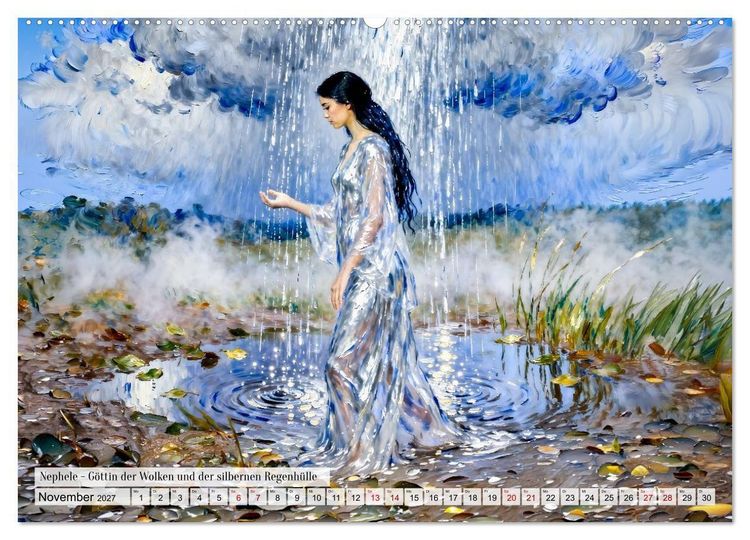 Produktbild: G&ouml;tter der Elemente - Griechische Mythologie Kunstkalender (hochwertiger Premium Wandkalender 2027 DIN A2 quer), Kunstdruck in Hochglanz